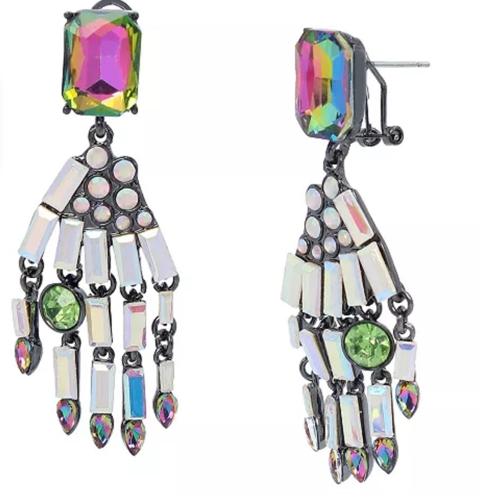 Betsey Johnson Multicolor Chandelier Earrings